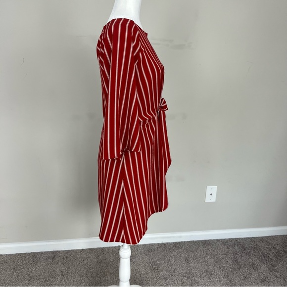 GYPSIES AND MOONDUST STRIPED MINI DRESS SIZE MEDIUM IN RED - Picture 8 of 16